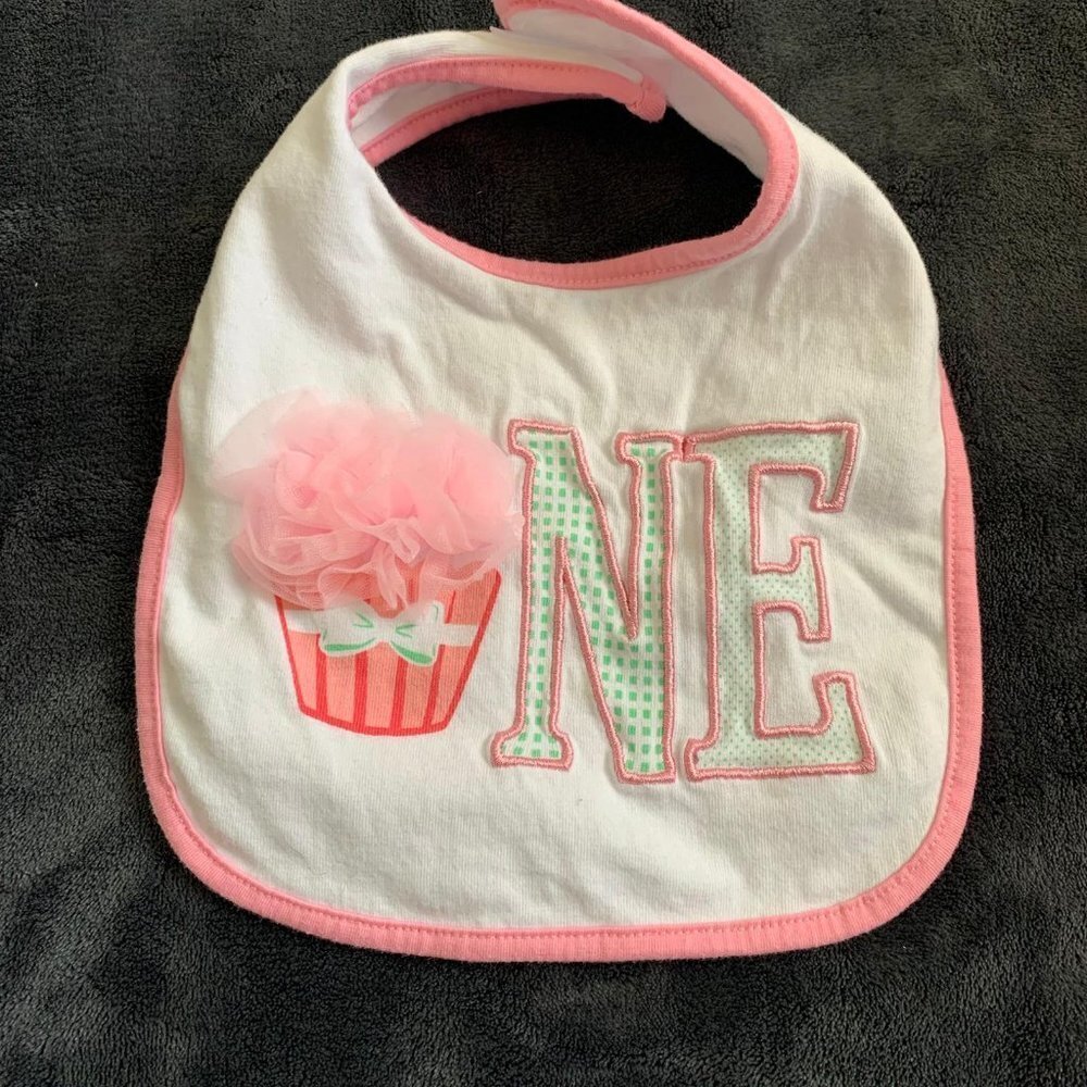 "One" First Birthday Bib